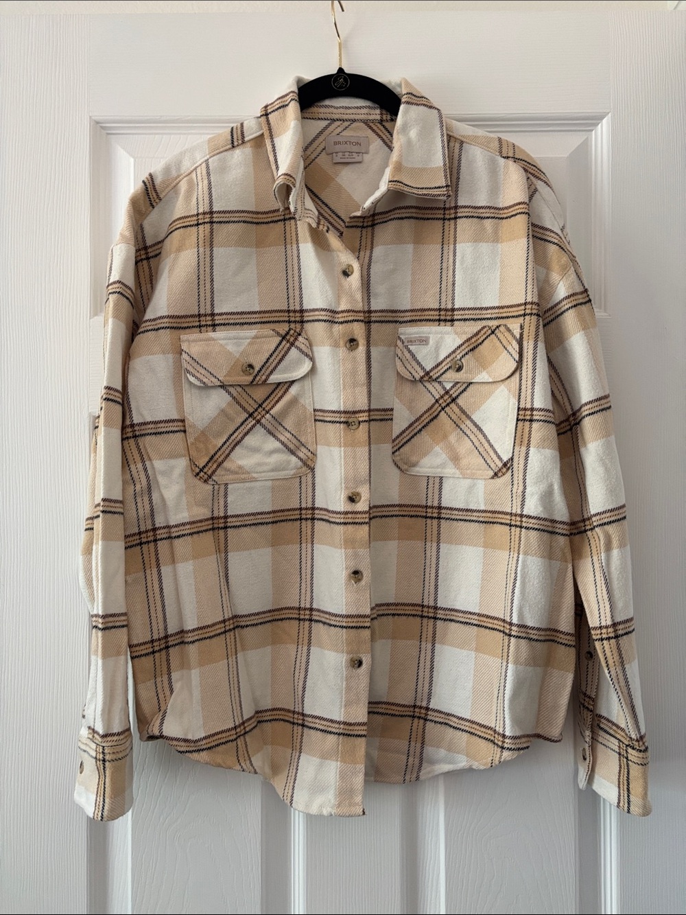 EUC Like New Brixton Bowery plaid Flannel shirt top jacket shacket